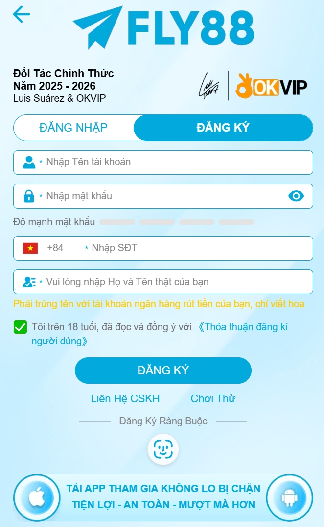 Hướng dẫn đăng ký Fly88 chính thức