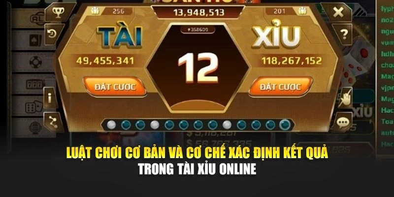 Luật chơi cơ bản và cơ chế xác định kết quả trong tài xỉu online